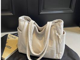 Corduroy Tote Bag All-Purpose Carrying Bag Crossbody Bag for Work Travel