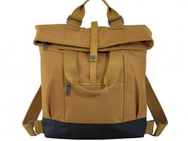 Convertible Tote Bag Backpack Brown Laptop Pocket